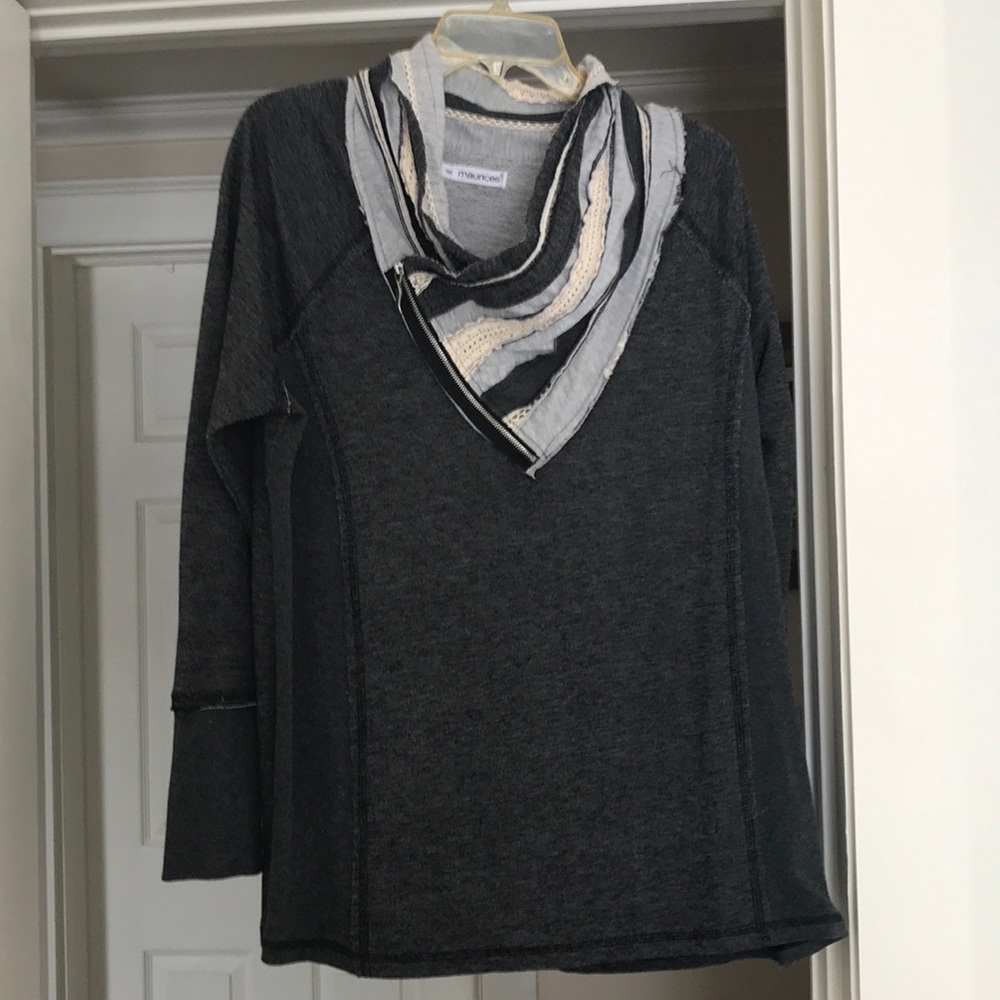 Tunic Style Denim look pull over